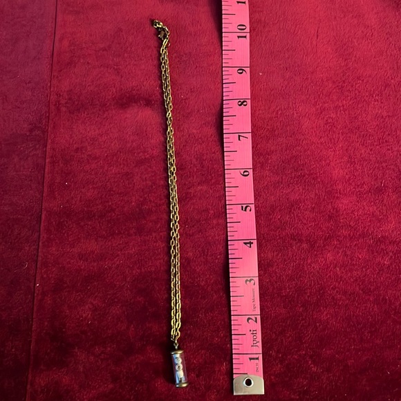 Vintage pendant, tube with maps (?) inside - Picture 2 of 2